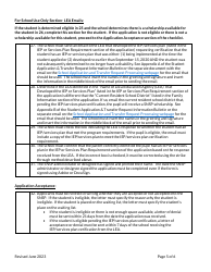 Student Application Checklist - Special Needs Scholarship Program - Wisconsin, Page 5