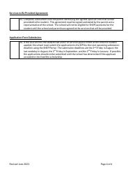Student Application Checklist - Special Needs Scholarship Program - Wisconsin, Page 6