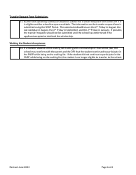 Transfer Request Checklist - Special Needs Scholarship Program - Wisconsin, Page 6