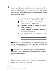 Notice to Vacate (Giving Your Tenant Notice of Termination) - Montana, Page 11