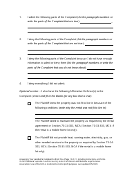 Answering an Action for Possession Packet (Answering Your Landlord&#039;s Complaint to Evict You) - Montana, Page 13