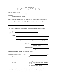 Answering an Action for Possession Packet (Answering Your Landlord&#039;s Complaint to Evict You) - Montana, Page 17