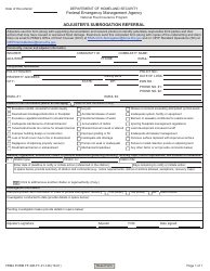 Document preview: FEMA Form FF-206-FY-21-148 Adjuster's Subrogation Referral