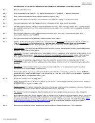 Form CA-20 Attending Physician&#039;s Report, Page 2