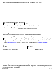 Form 03043E Notice of Motion - Ontario, Canada, Page 2