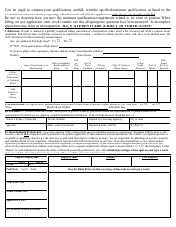 Civil Service Application - Allegany County, New York, Page 2