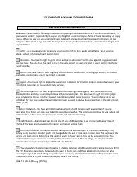 Document preview: Form 032-19-0014-00-ENG Youth Rights Acknowledgement Form - Virginia
