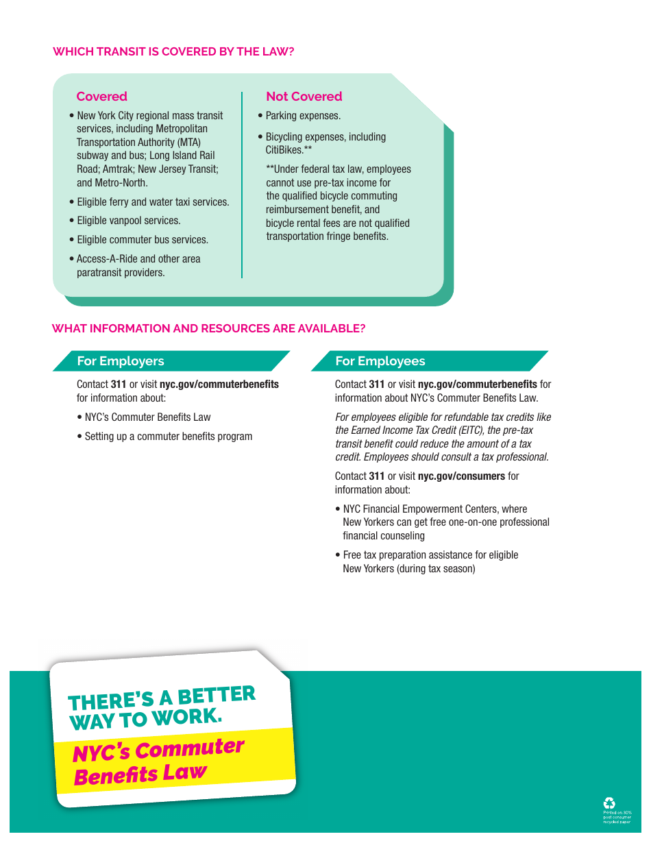 Commuter Benefits Participation Form - New York City, Page 3