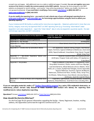 Instructions for General Permit to Construct and Operate a Commercial Facility for the Management of Recyclable Materials and Certain Solid Wastes - (&quot;commercial Gp&quot;) Solid Waste (SW) Facility Quarterly Reporting Form - Connecticut, Page 2