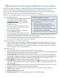 Instructions for Online Submittal of Mmp Short Form Annual Updates - Iowa