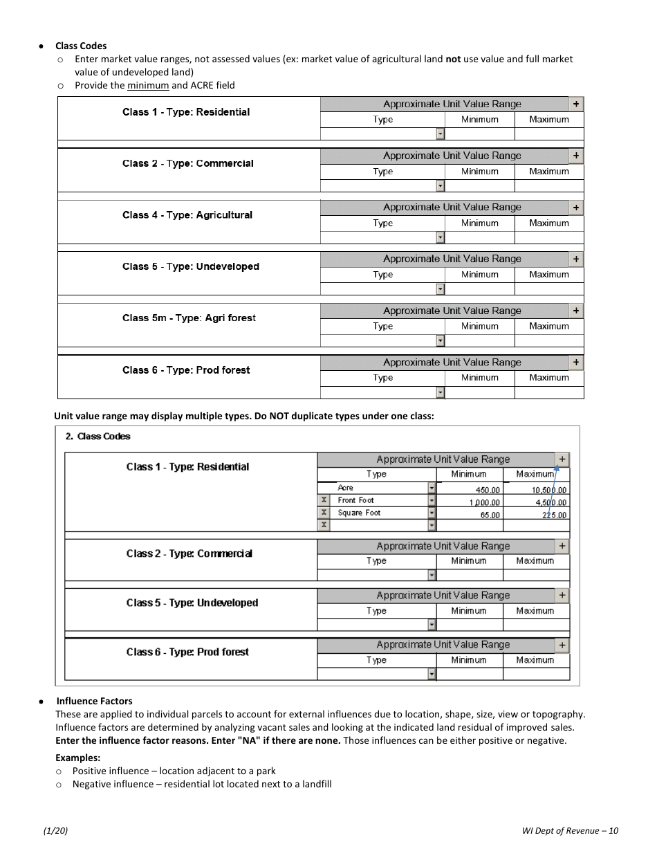 Instructions for Form PR-800 Annual Assessment Report - Wisconsin, Page 10