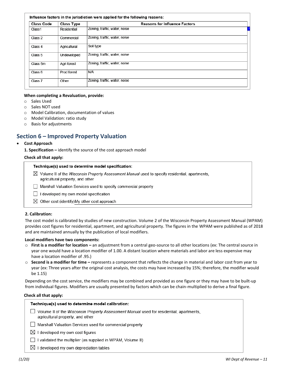 Instructions for Form PR-800 Annual Assessment Report - Wisconsin, Page 11