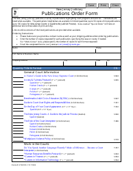 Form 10636 Publications Order Form - New Jersey