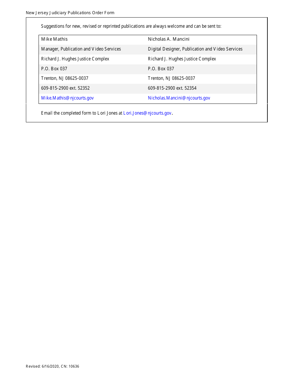 Form 10636 Publications Order Form - New Jersey, Page 6