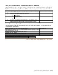 DCYF Form 15-059 Prior Written Notice, Consent to Access Public and/or Private Insurance, Income and Expense Verification Form - Washington (Punjabi), Page 3