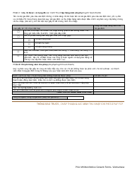 DCYF Form 15-059 Prior Written Notice, Consent to Access Public and/or Private Insurance, Income and Expense Verification Form - Washington (Vietnamese), Page 3