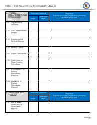 Form 1 EMS Plan System Assessment Summary - California