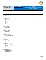 Form 1 EMS Plan System Assessment Summary - California, Page 2