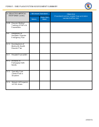 Form 1 EMS Plan System Assessment Summary - California, Page 8