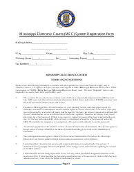Mississippi Electronic Courts (Mec) System Registration Form - Mississippi, Page 3