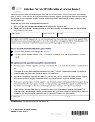 Document preview: DSHS Form 27-203 Individual Provider (Ip) Attestation of Informal Support - Washington