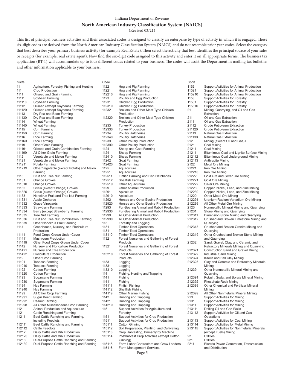 Form BT-1 (State Form 43760) Business Tax Application - Indiana, Page 10