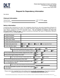 Rhode Island Request for Dependency Information - Fill Out, Sign Online ...