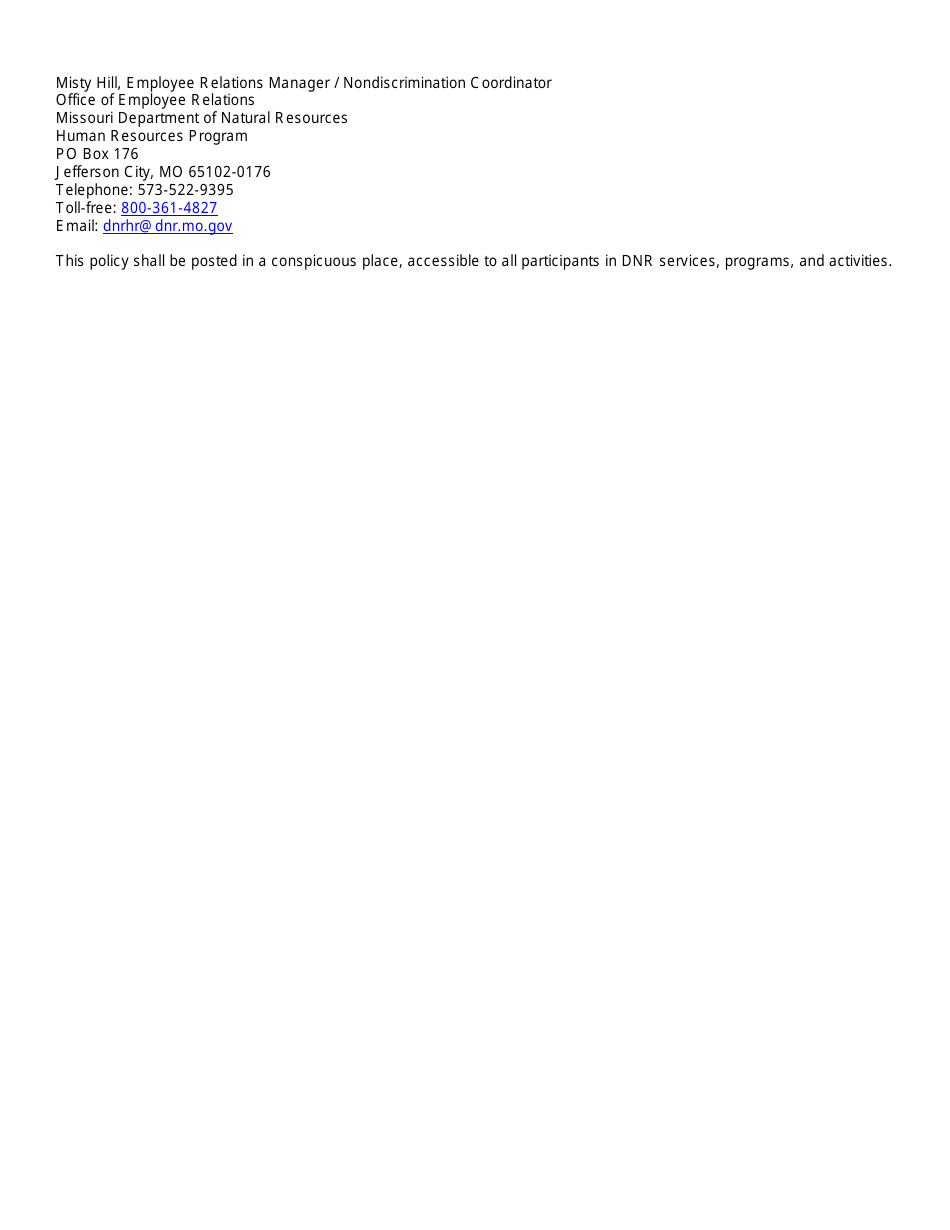 Form MO780-2926 External Complaint of Discrimination Form - Missouri, Page 3