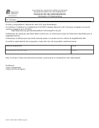 DSHS Formulario 10-329 Declaracion De Entendimiento - Washington (Spanish), Page 3