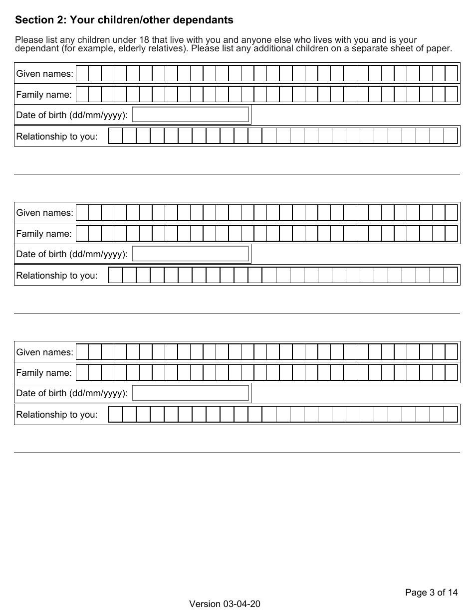 Integration Loan Application Form - United Kingdom, Page 3
