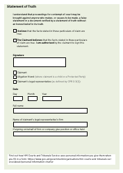 Form N208 Claim Form (Cpr Part 8) - United Kingdom, Page 3