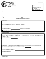 Document preview: Form H1020 Request for Information or Action - Texas