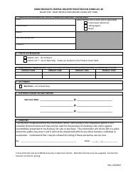 Form UCC-20 Farm Products Central Registry Registration Form - Alabama