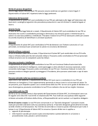 Notice of Privacy Practices Acknowledgement of Receipt - New York City (Italian), Page 4