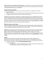 Notice of Privacy Practices Acknowledgement of Receipt - New York City (Italian), Page 6