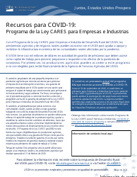Document preview: Recursos Para Covid-19: Programa De La Ley Cares Para Empresas E Industrias (Spanish)