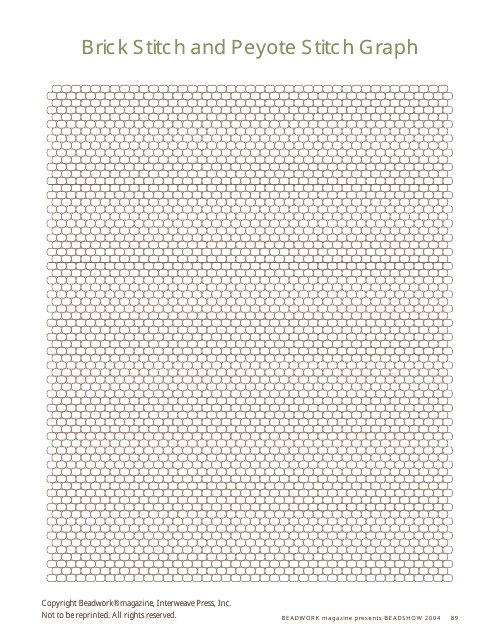 Blank Brick Stitch and Peyote Stitch Graph Paper
