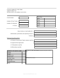 Competitive Fishing Event License Return Form - Manitoba, Canada, Page 2