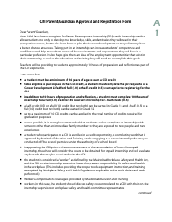 Document preview: Form A1 Cdi Parent/Guardian Approval and Registration Form - Manitoba, Canada