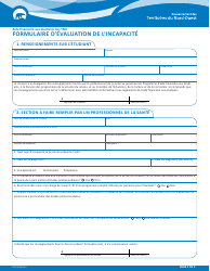 Forme NWT9008 Formulaire D&#039;evaluation De L&#039;incapacite - Northwest Territories, Canada (French), Page 2