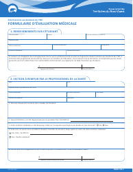 Forme NWT9007 Formulaire D&#039;evaluation Medicale - Northwest Territories, Canada (French), Page 2
