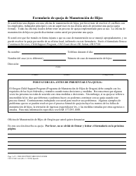 Document preview: Formulario CSF01 8643 Formulario De Queja De Manutencion De Hijos - Oregon (Spanish)