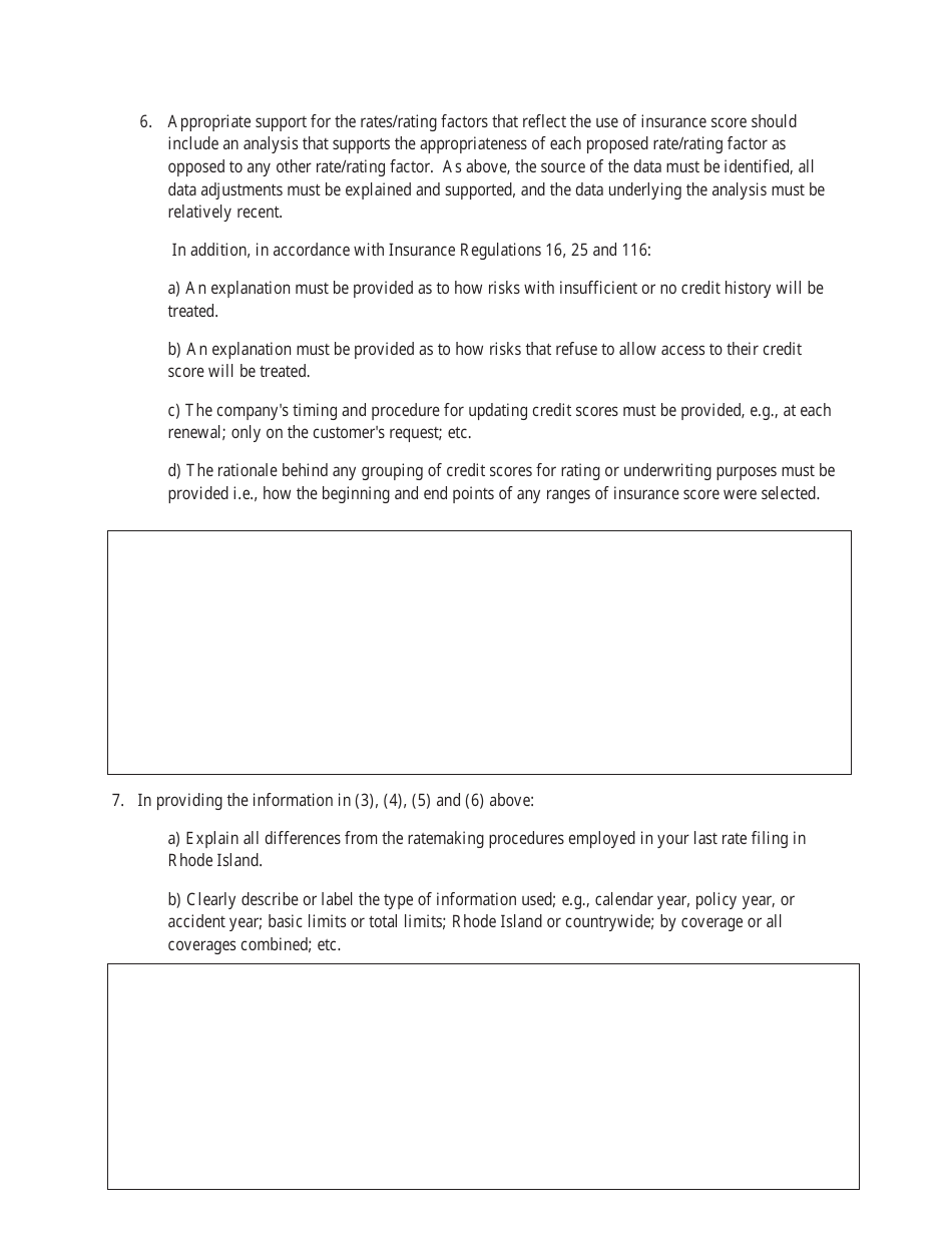 Rate Procedural Informational Summary for All New (Including Start-Ups) and Revised Rate Filings - Rhode Island, Page 4