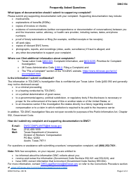 Form DWC154 Workers&#039; Compensation Complaint Form - Texas, Page 2