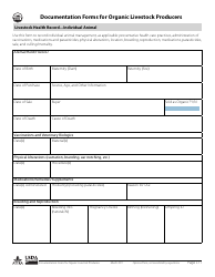 Documentation Forms for Organic Livestock Producers, Page 11