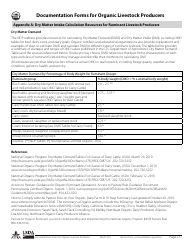 Documentation Forms for Organic Livestock Producers, Page 17