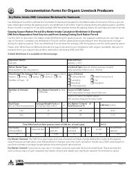 Documentation Forms for Organic Livestock Producers, Page 7