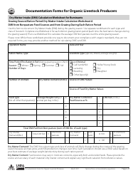 Documentation Forms for Organic Livestock Producers, Page 8