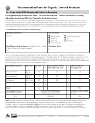 Documentation Forms for Organic Livestock Producers, Page 9