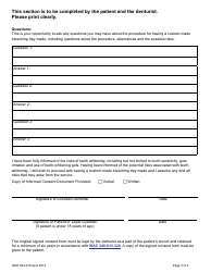 DOH Form 643-019 Denturist Informed Consent Form - Washington, Page 3